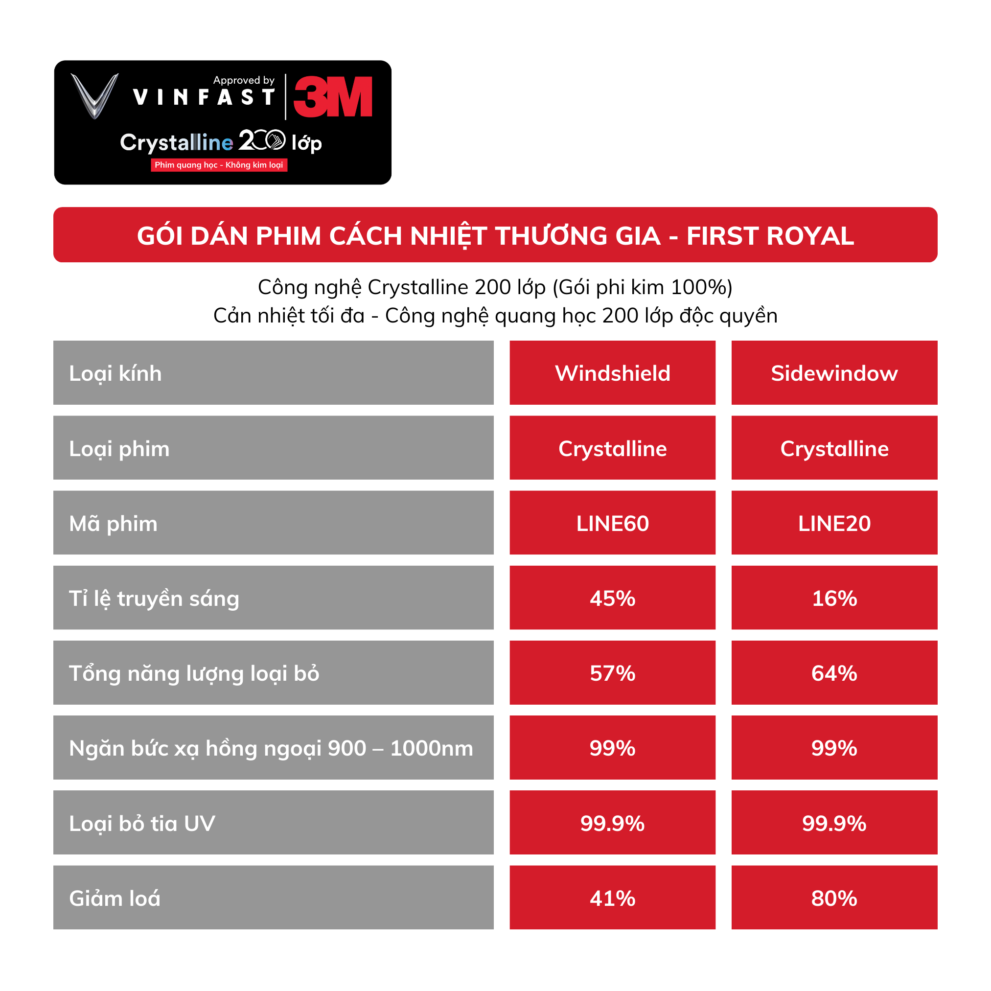 Gói Dán Film Cách Nhiệt Thương Gia VinFast VF 9 - First Royal 2